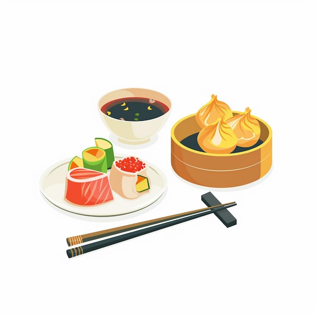 Vector china food asian vector chinese illustration asia culture meal traditional background ori