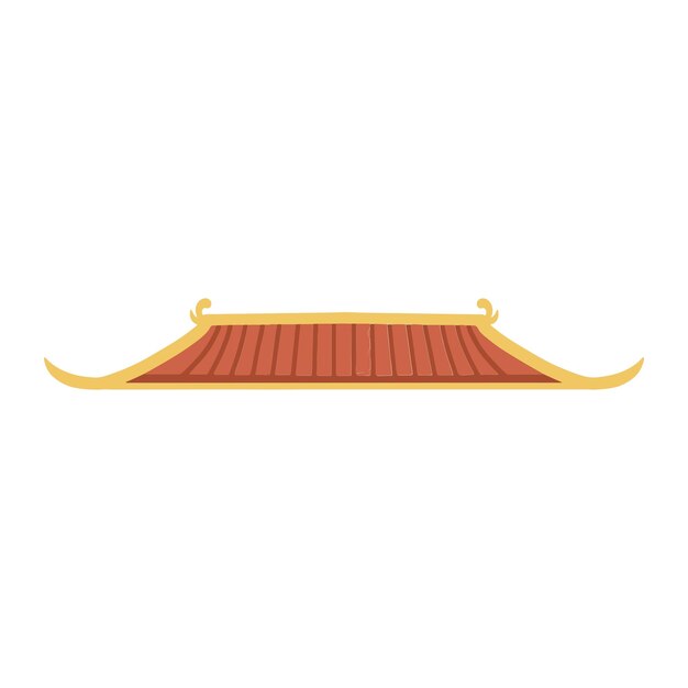 Vector china japan asian traditional building roof illustration