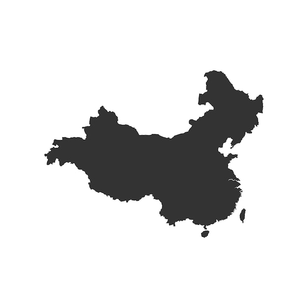 China map isolated on white background Vector illustration