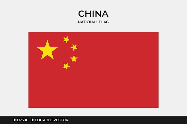 China National Flag Illustration