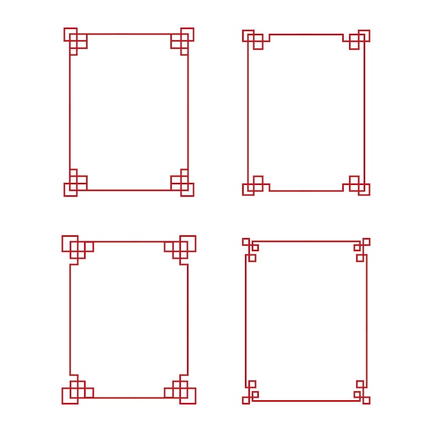 Chinese border Vector illustration design template