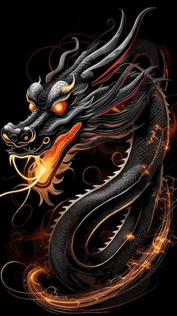 Chinese dragon drawing cartoon artwork vector