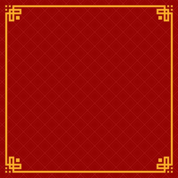 Chinese frame background with pattern in red