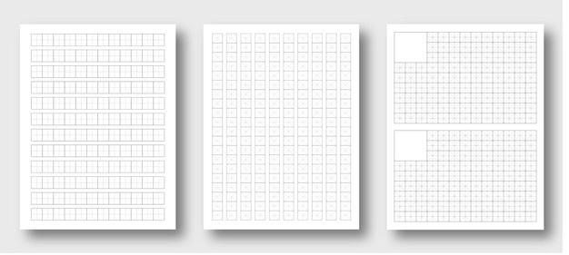 Chinese Grid Graph Paper Set