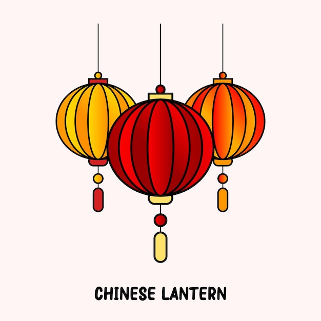 chinese lantern illustration graphic round shape