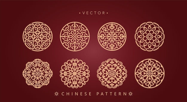 Chinese Lunar New Year circular pattern