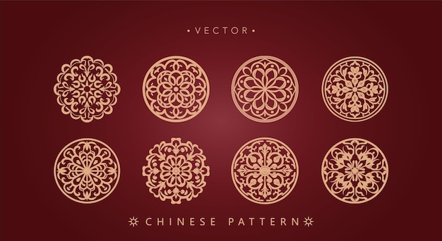 Chinese Lunar New Year circular pattern