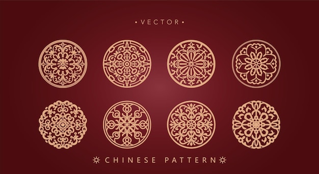 Chinese Lunar New Year circular pattern