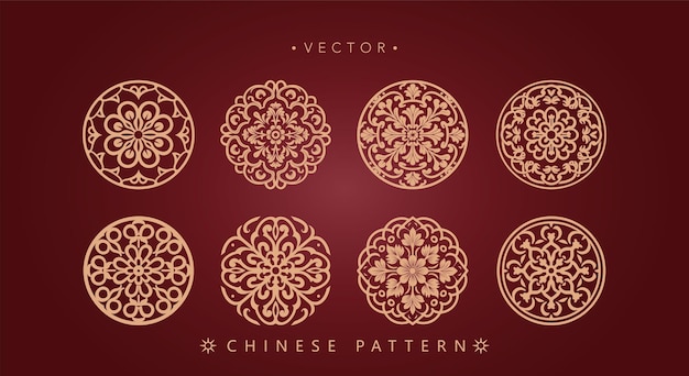 Chinese Lunar New Year circular pattern