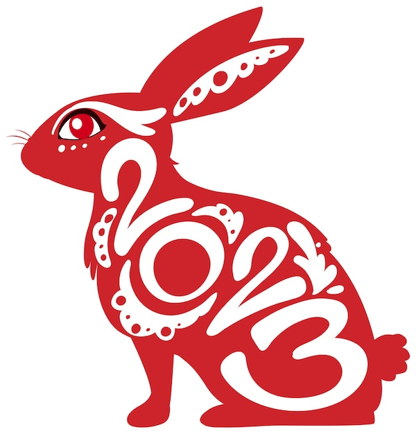 Chinese Lunar New Year Rabbit symbol 2023