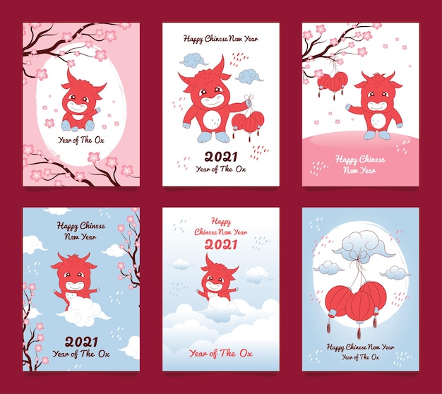 Chinese New Year 2021 Cartoon Greeting card