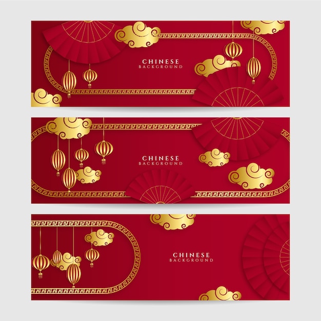 Chinese new year 2022 year of the tiger red and gold flower and asian elements paper cut with craft style on background. Universal chinese background banner. Vector illustration