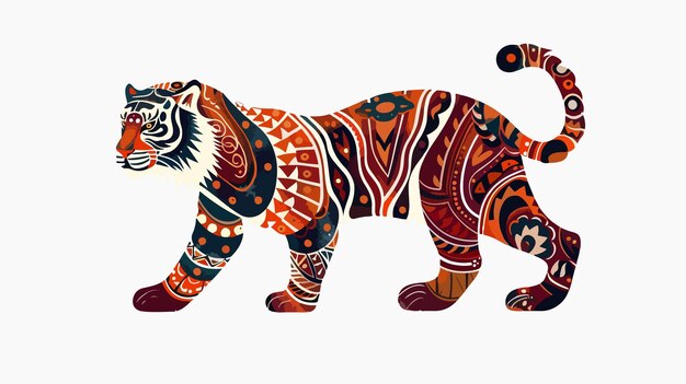 Vector chinese new year 2022 year of the tiger zodiac symbolism image