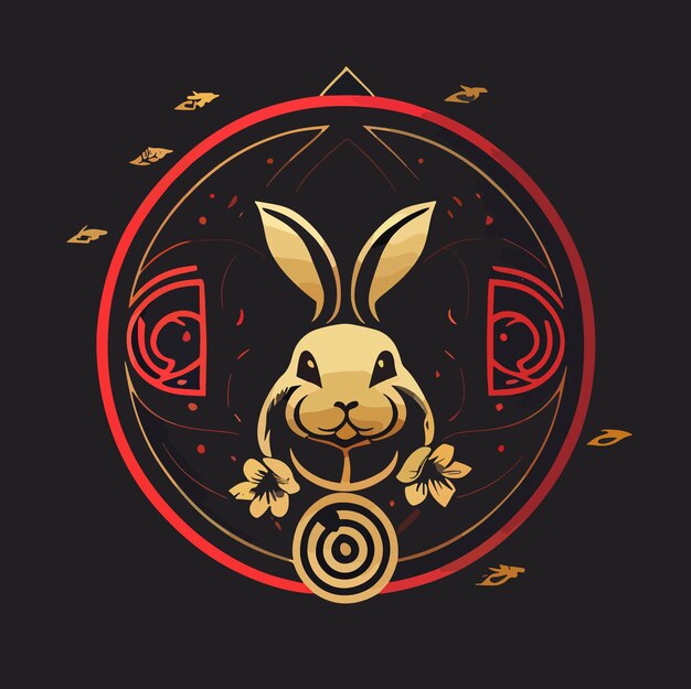 Chinese new year 2023 year of the rabbit traditional Chinese designs with rabbit