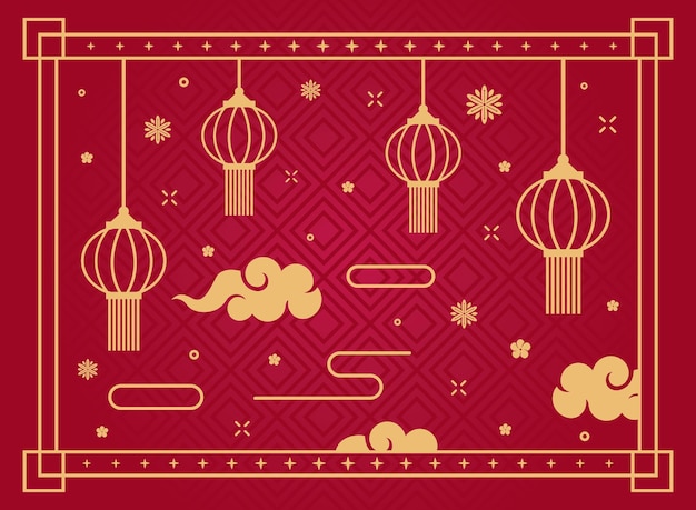 Chinese new year background or poster design template