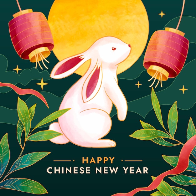 Chinese new year celebration illustration