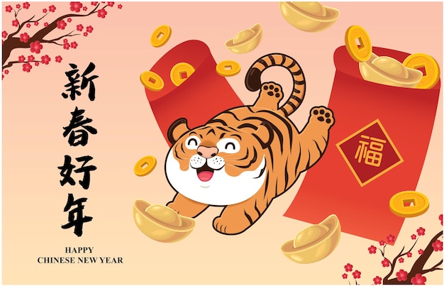 Chinese New Year DesignChinese Translates Happy Lunar Year prosperity