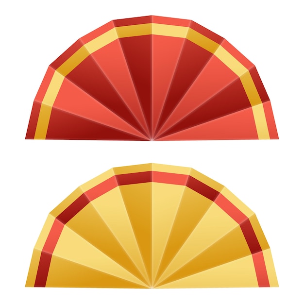 Chinese Paper Fan 3D illustration of Chinese new year paper fan Vector Illustration