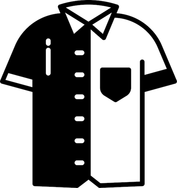 Chinese Shirt glyph and line vector illustration