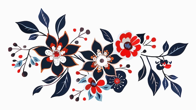 Chinese Style Abstract Decorative Flower Element for Design Projects