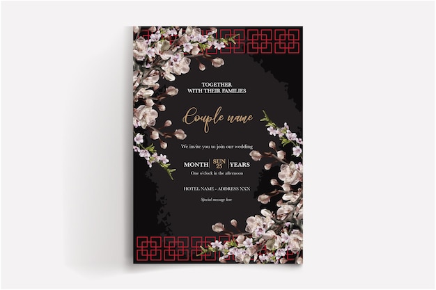 chinese wedding invitation templates