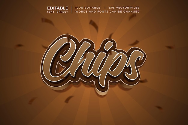 Vector chips editable text effect