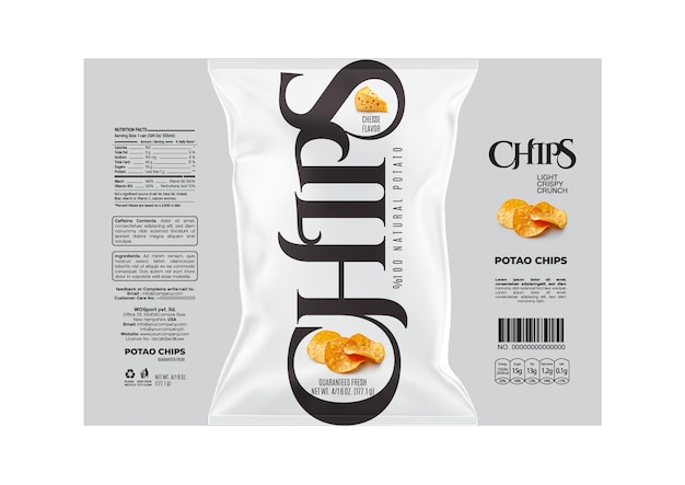 chips packaging label design