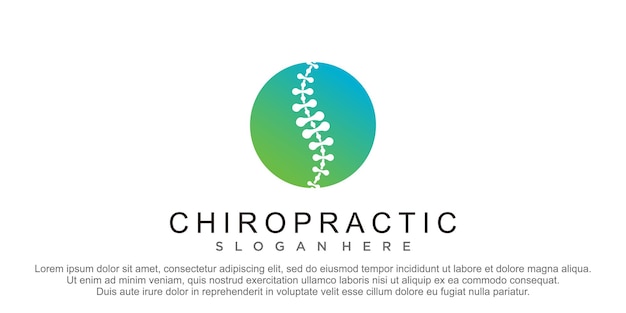 Chiropractic illustration with creative design premium vector