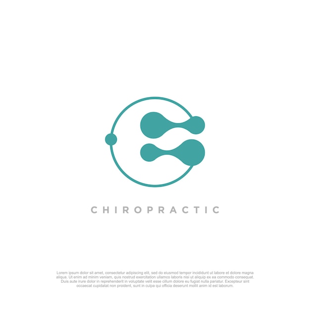 Chiropractic logo design idea for healthy