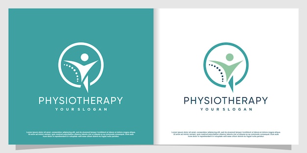 Chiropractic logo design for massage theraphy health and service Premium Vector part 2