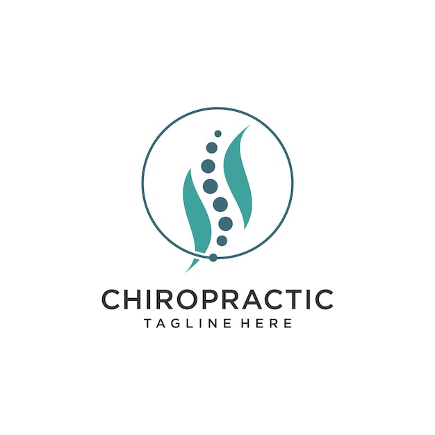 Chiropractic logo icon with modern concept design Premium Vector