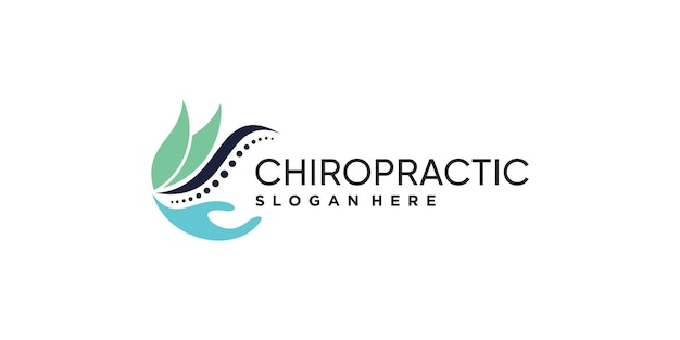 Chiropractic logo vector design illustration with modern creative concept