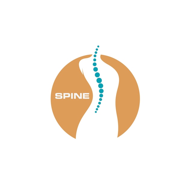 Chiropractic spine pain physiotherapy body icon