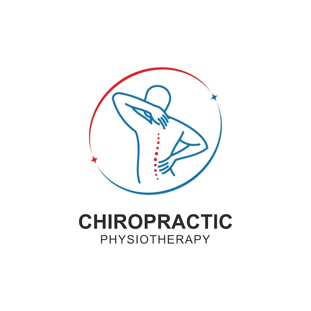 Vector chiropractic symbol vector icon design illustration template