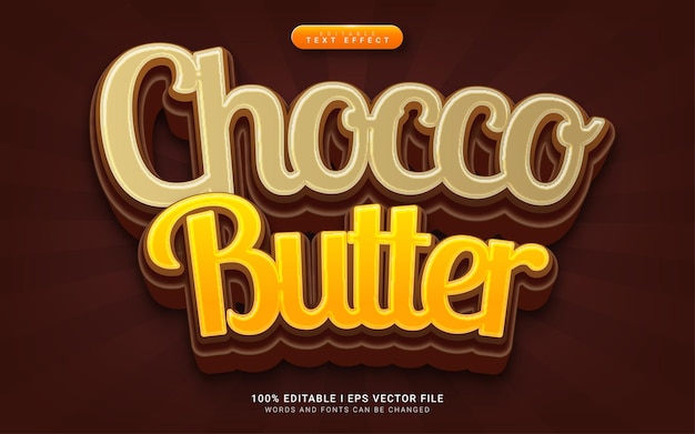 Chocco butter cartoon 3d style text effect