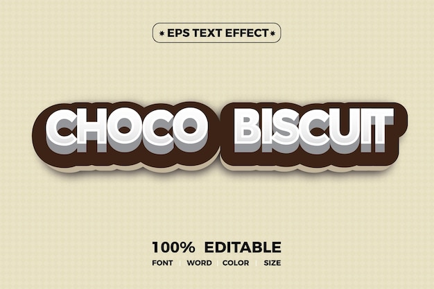 Choco Buscuit Editable Text Effect