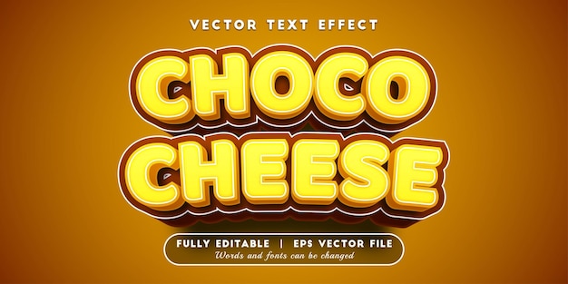 Choco cheese text effect with editable text style