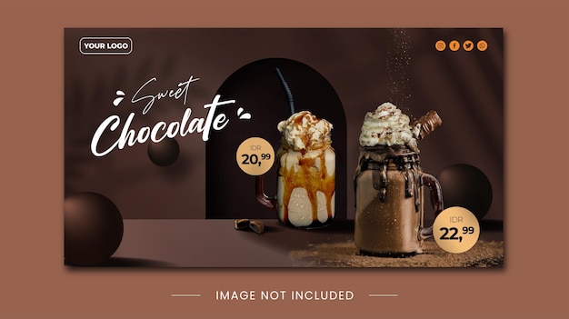 Choco Drink Banner Template 03