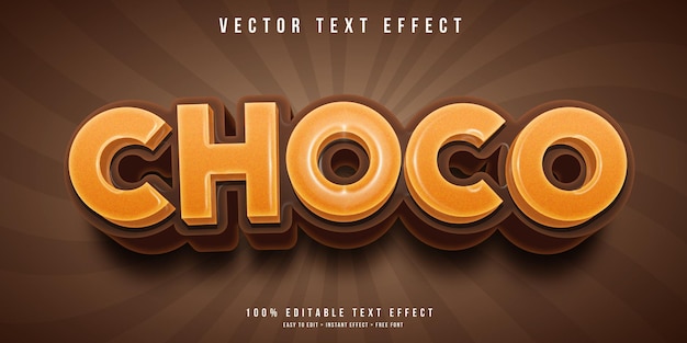 Choco editable text effect