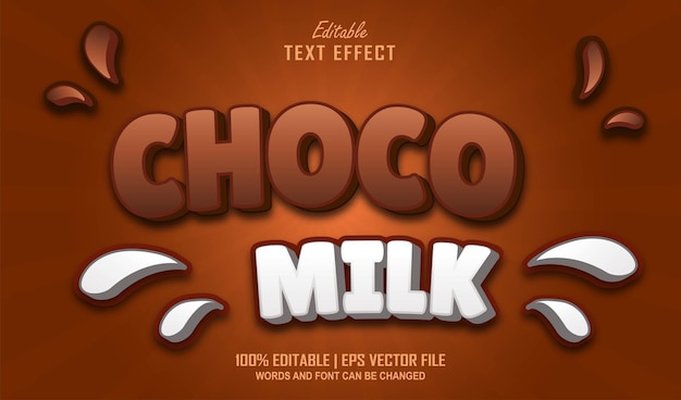 Choco Milk Editable Text Effect Style