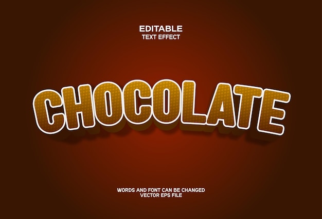 Chocolate 3d banner text effect