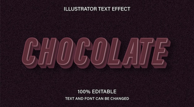 Chocolate 3d text style effect template design