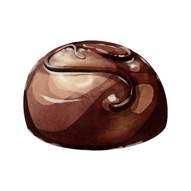 Chocolate ball watercolor vector design