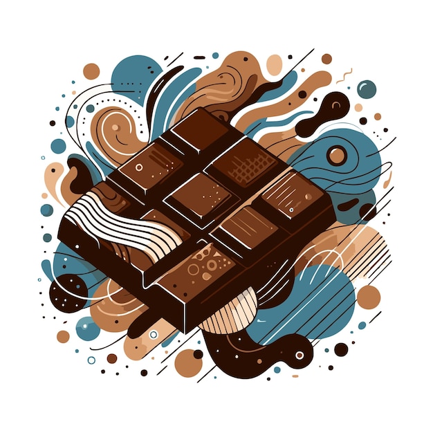 chocolate bar flat vector design