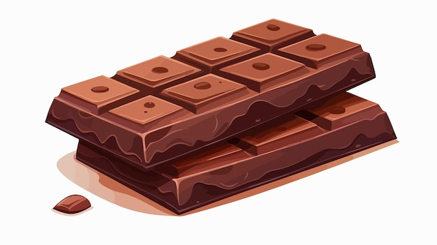 Vector a chocolate bar with chocolates on it and a white background