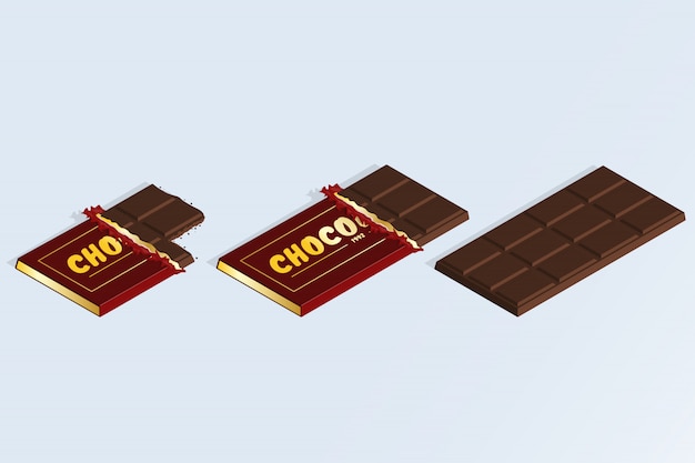 Vector chocolate bar