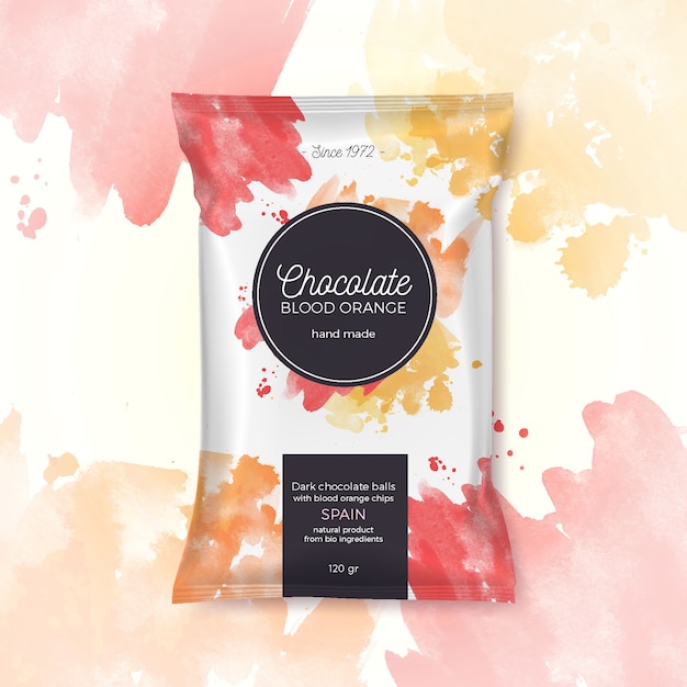 Chocolate blood orange colorful packing