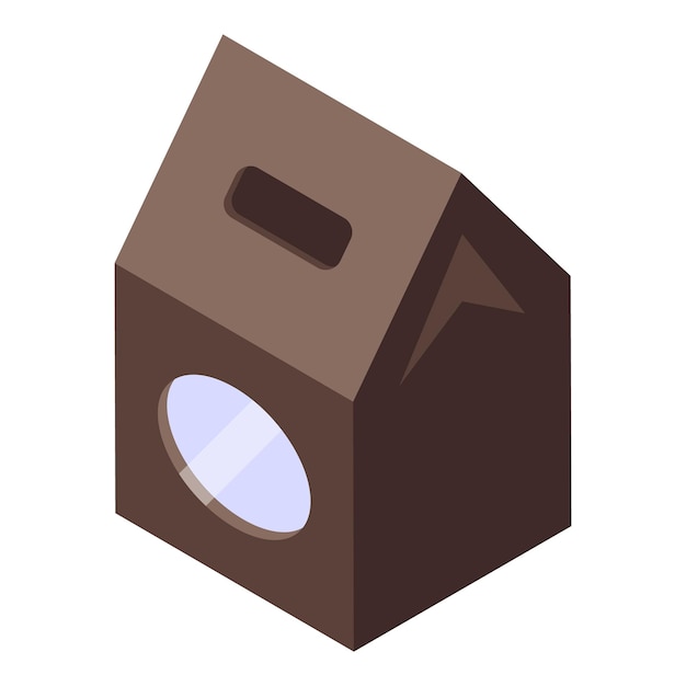 Chocolate box icon isometric vector Snack pack Chip bag