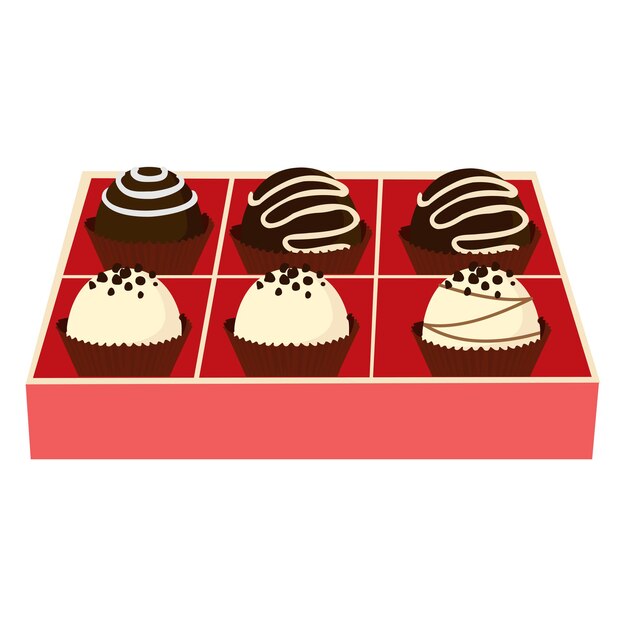 Vector chocolate box icon