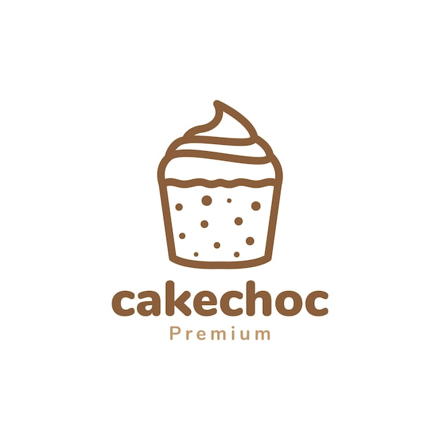 Chocolate cake food simple logo design vector graphic symbol icon illustration creative idea